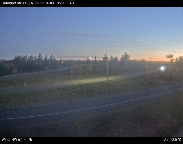 Web Cam image of Caraquet (NB Highway 11)