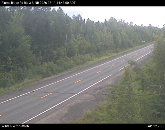 Web Cam image of Flume Ridge (NB Highway 3)