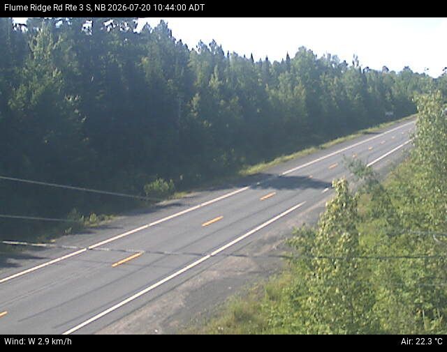 Web Cam image of Flume Ridge (NB Highway 3)
