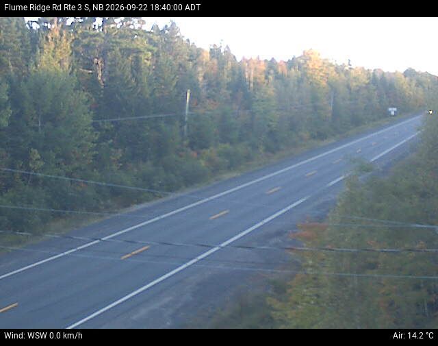 Web Cam image of Flume Ridge (NB Highway 3)