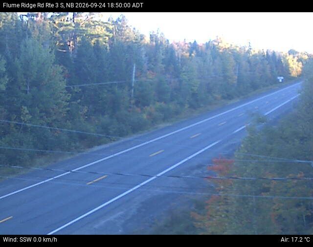 Web Cam image of Flume Ridge (NB Highway 3)