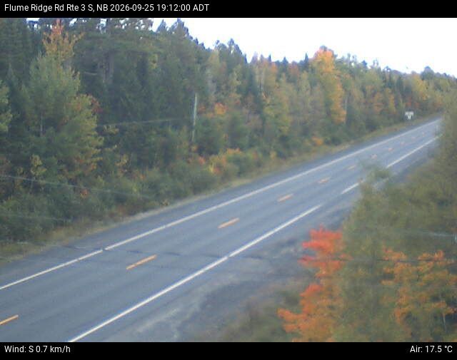 Web Cam image of Flume Ridge (NB Highway 3)