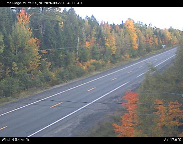 Web Cam image of Flume Ridge (NB Highway 3)