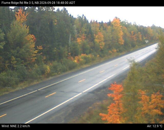Web Cam image of Flume Ridge (NB Highway 3)