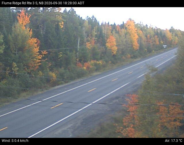 Web Cam image of Flume Ridge (NB Highway 3)