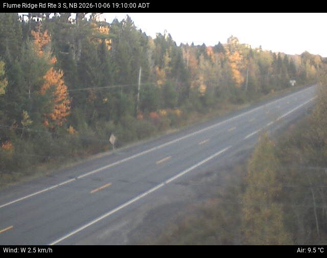 Web Cam image of Flume Ridge (NB Highway 3)