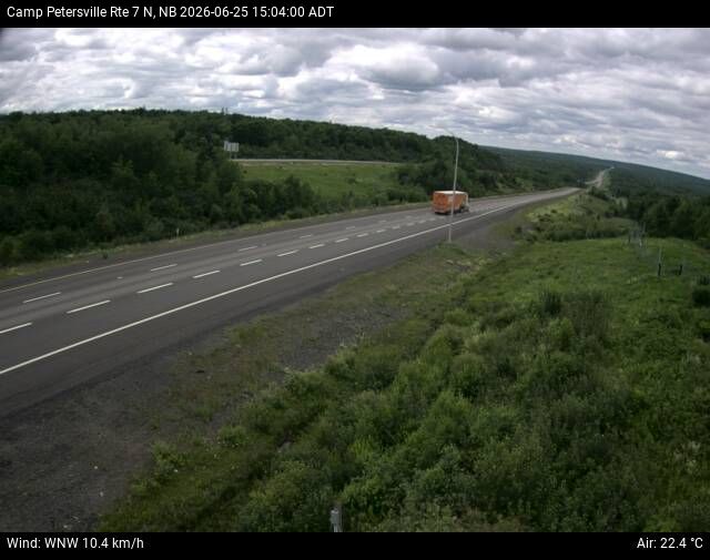 Web Cam image of Camp Petersville (NB Highway 7)