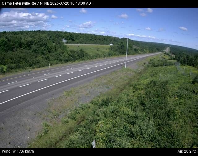 Web Cam image of Camp Petersville (NB Highway 7)