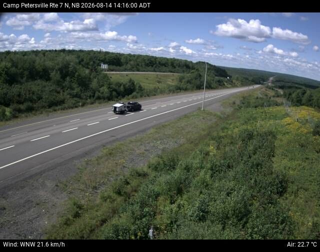 Web Cam image of Camp Petersville (NB Highway 7)