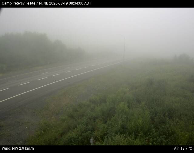 Web Cam image of Camp Petersville (NB Highway 7)