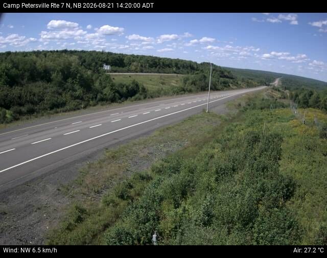 Web Cam image of Camp Petersville (NB Highway 7)