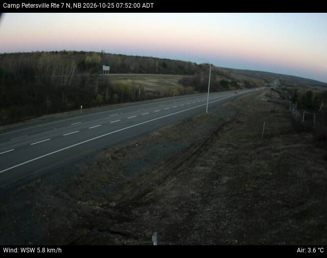 Web Cam image of Camp Petersville (NB Highway 7)
