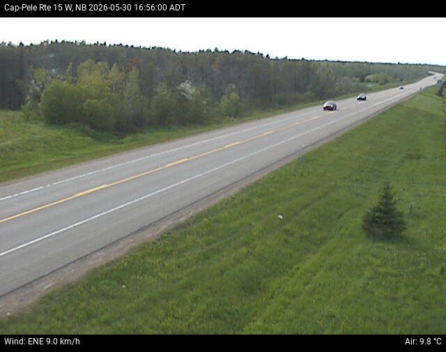 Web Cam image of Cap-Pel&eacute; (NB Highway 15)