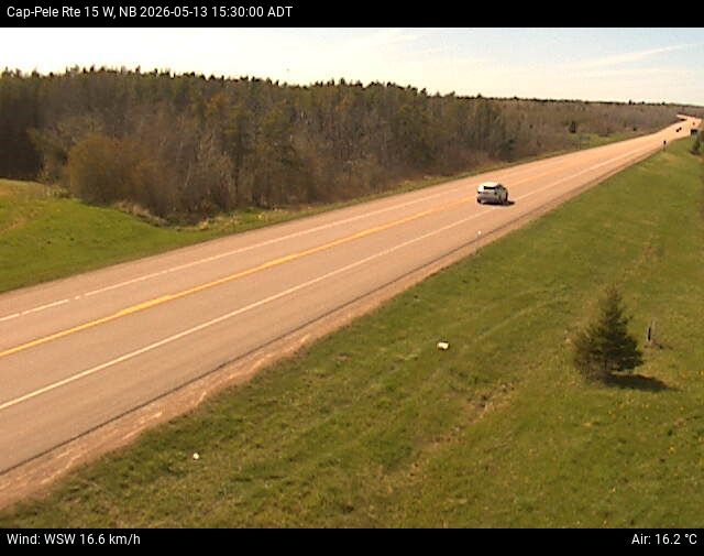 Web Cam image of Cap-Pel&eacute; (NB Highway 15)
