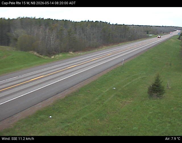 Web Cam image of Cap-Pel&eacute; (NB Highway 15)