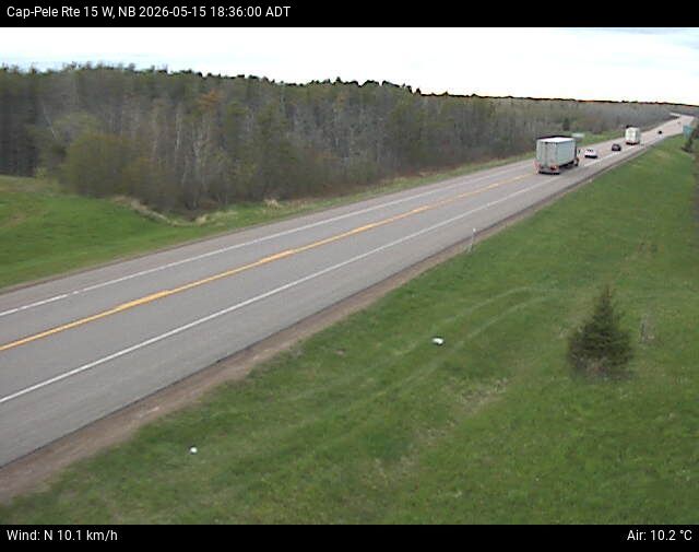 Web Cam image of Cap-Pel&eacute; (NB Highway 15)