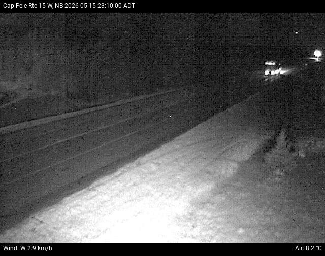 Web Cam image of Cap-Pel&eacute; (NB Highway 15)