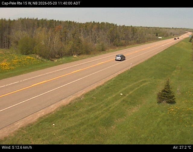 Web Cam image of Cap-Pel&eacute; (NB Highway 15)