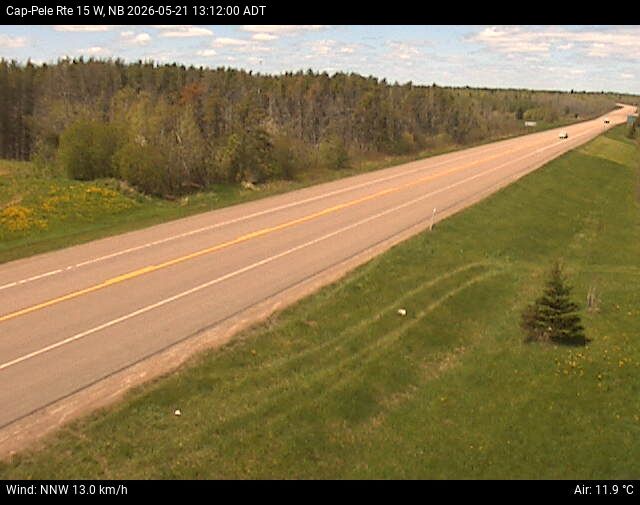 Web Cam image of Cap-Pel&eacute; (NB Highway 15)