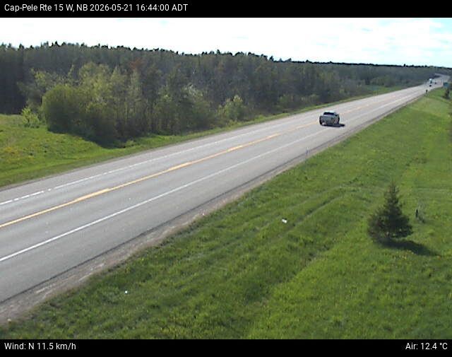 Web Cam image of Cap-Pel&eacute; (NB Highway 15)