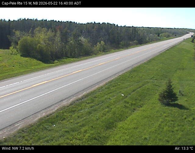 Web Cam image of Cap-Pel&eacute; (NB Highway 15)