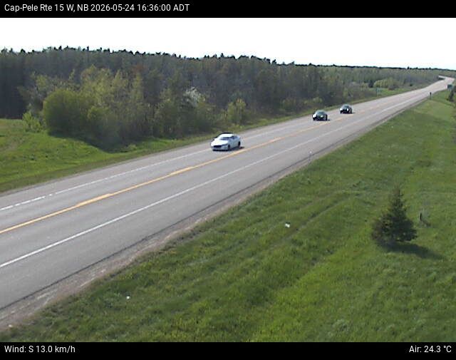 Web Cam image of Cap-Pel&eacute; (NB Highway 15)