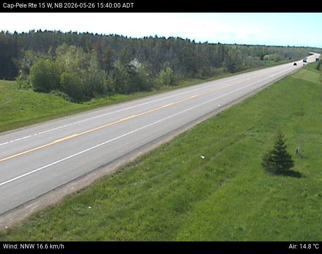 Web Cam image of Cap-Pel&eacute; (NB Highway 15)