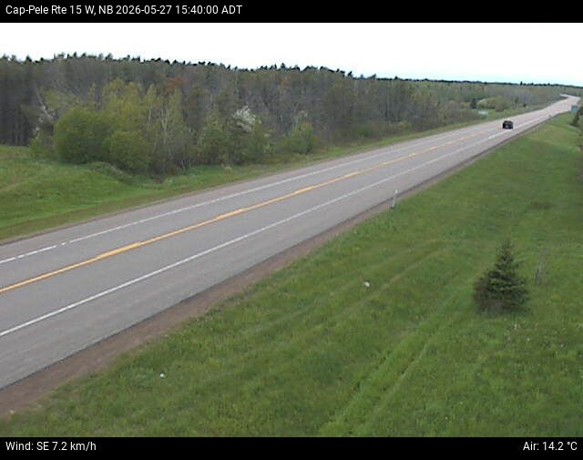 Web Cam image of Cap-Pel&eacute; (NB Highway 15)