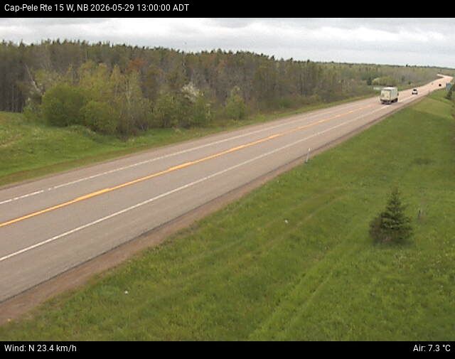 Web Cam image of Cap-Pel&eacute; (NB Highway 15)