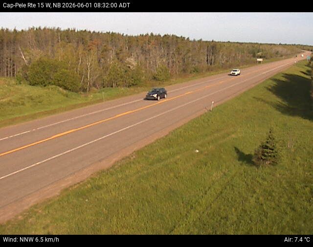 Web Cam image of Cap-Pel&eacute; (NB Highway 15)