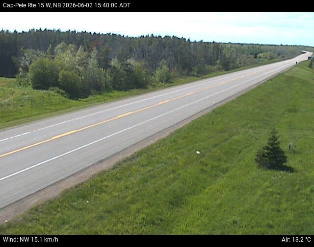 Web Cam image of Cap-Pel&eacute; (NB Highway 15)
