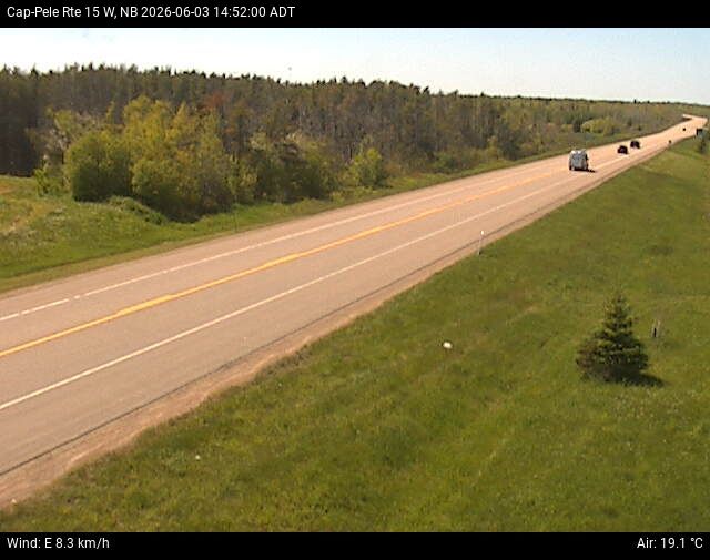 Web Cam image of Cap-Pel&eacute; (NB Highway 15)