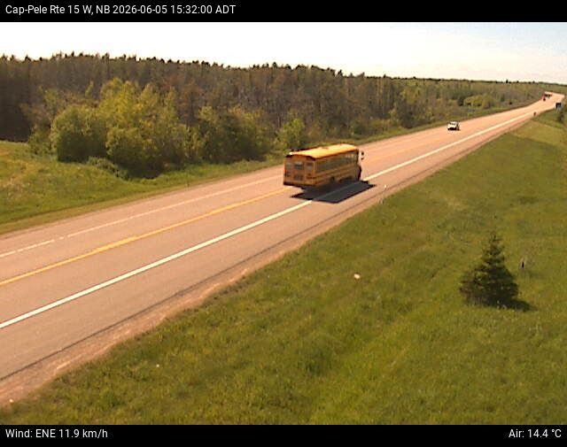 Web Cam image of Cap-Pel&eacute; (NB Highway 15)