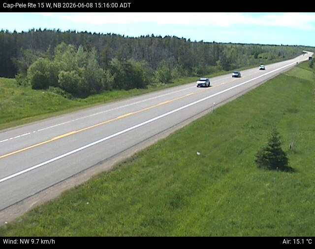 Web Cam image of Cap-Pel&eacute; (NB Highway 15)