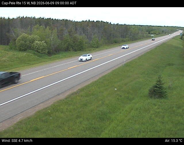 Web Cam image of Cap-Pel&eacute; (NB Highway 15)