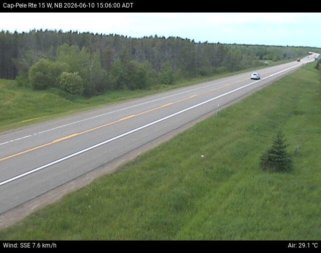 Web Cam image of Cap-Pel&eacute; (NB Highway 15)
