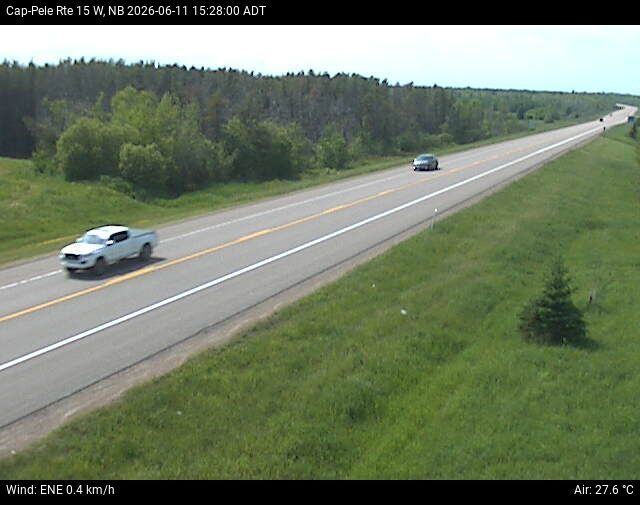 Web Cam image of Cap-Pel&eacute; (NB Highway 15)