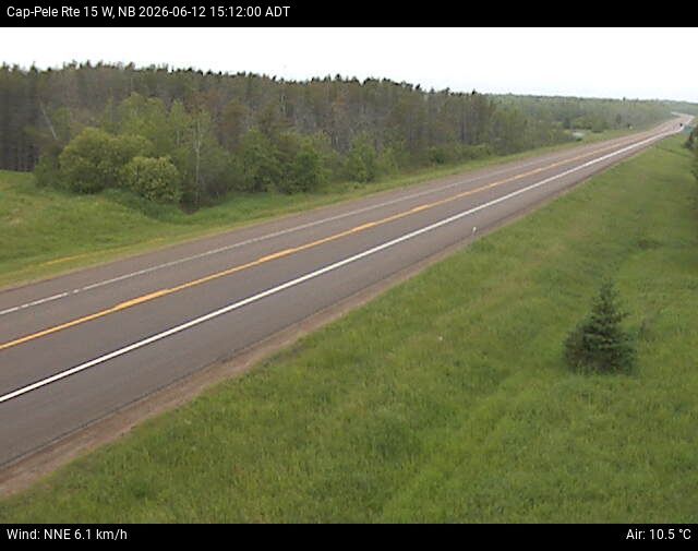 Web Cam image of Cap-Pel&eacute; (NB Highway 15)