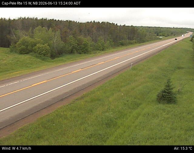 Web Cam image of Cap-Pel&eacute; (NB Highway 15)