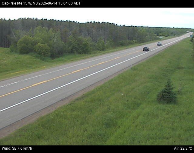 Web Cam image of Cap-Pel&eacute; (NB Highway 15)