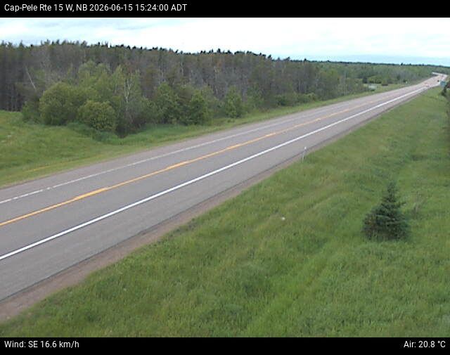 Web Cam image of Cap-Pel&eacute; (NB Highway 15)
