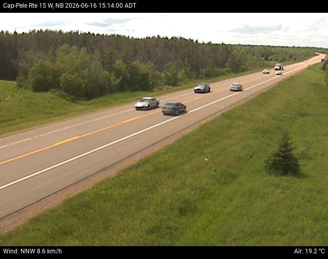 Web Cam image of Cap-Pel&eacute; (NB Highway 15)