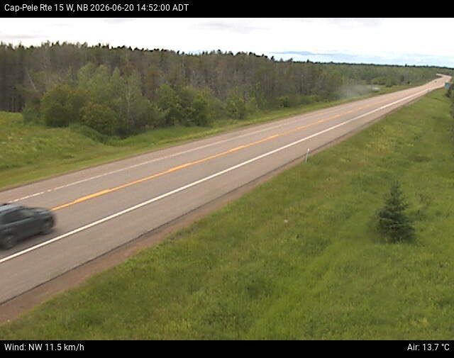 Web Cam image of Cap-Pel&eacute; (NB Highway 15)