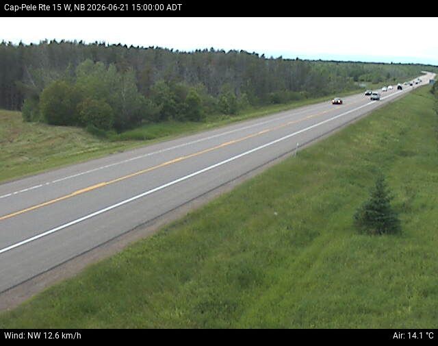 Web Cam image of Cap-Pel&eacute; (NB Highway 15)