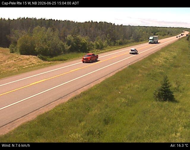 Web Cam image of Cap-Pel&eacute; (NB Highway 15)