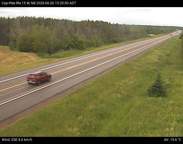 Web Cam image of Cap-Pel&eacute; (NB Highway 15)