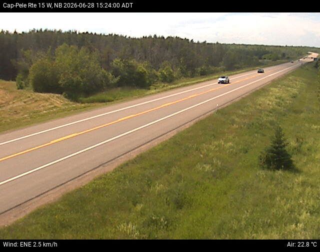 Web Cam image of Cap-Pel&eacute; (NB Highway 15)