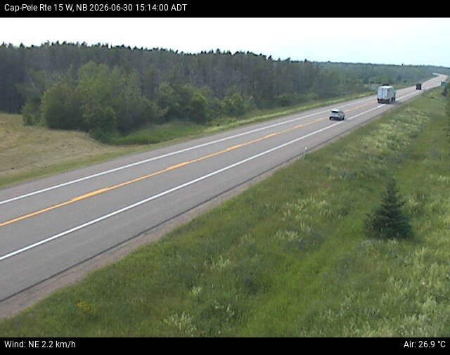 Web Cam image of Cap-Pel&eacute; (NB Highway 15)
