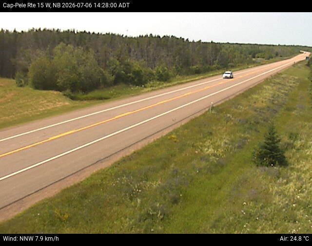 Web Cam image of Cap-Pel&eacute; (NB Highway 15)