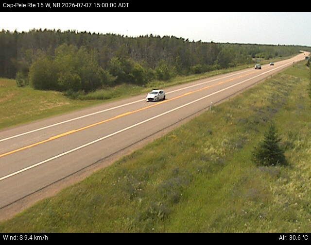 Web Cam image of Cap-Pel&eacute; (NB Highway 15)